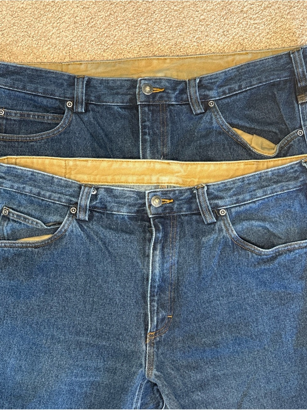 Lot of 2 Duluth Trading Co Men's Relaxed Fit Ballroom Jeans 38x30